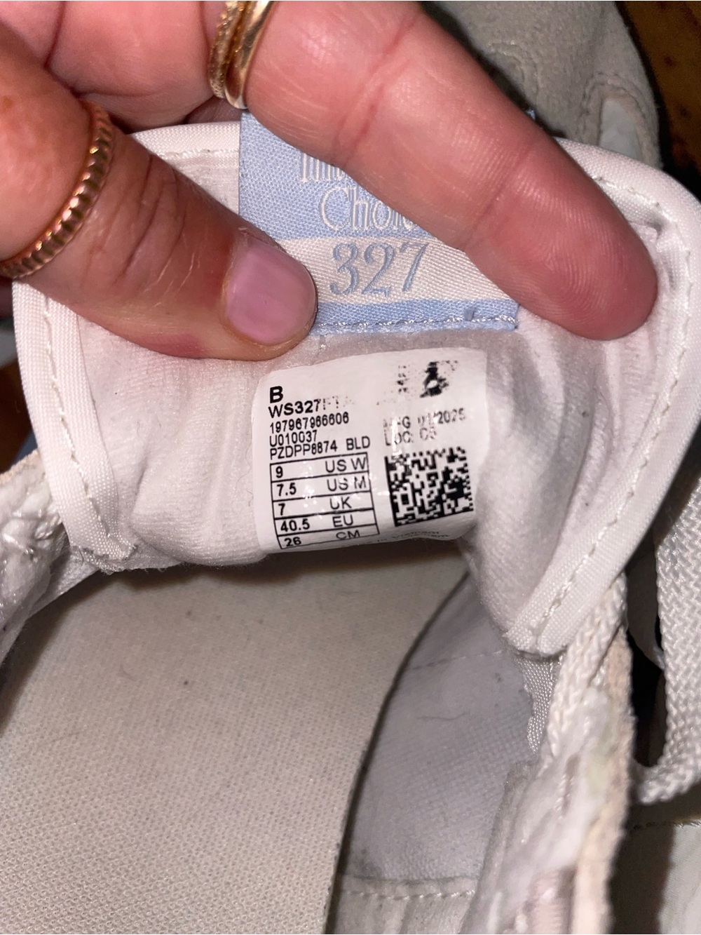 New Balance 327 Timberwolf Sneakers In Sea Salt/light Chrome Blue Womens Sz 9 - Picture 8 of 8